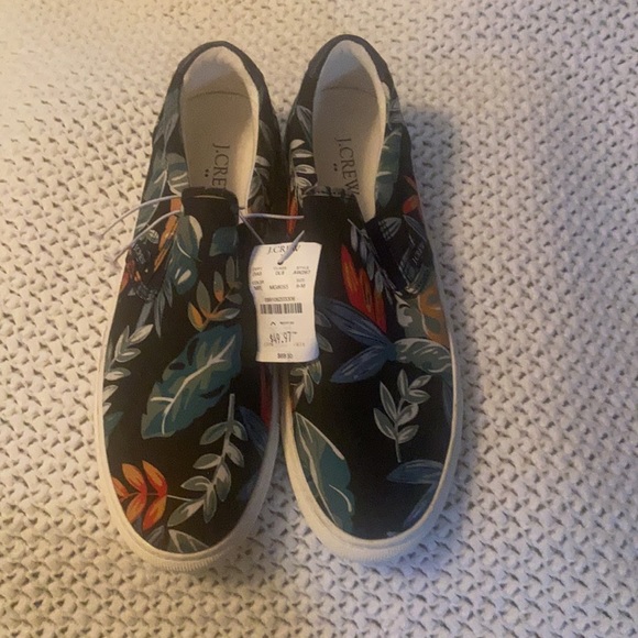 J Crew Slip on Sneakers-Tropical Print- NWT- Men’s size 9 Women’s size 10.5 - Picture 2 of 7